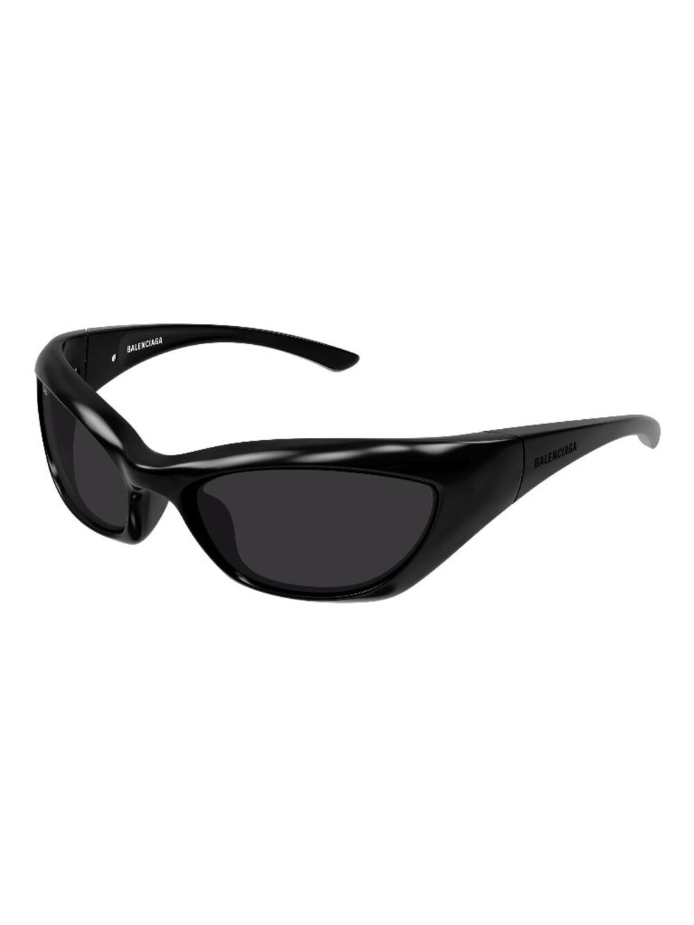 New Balenciaga Unisex Sunglasses Black Grey Lens Injected Frame BB0463S 001 65